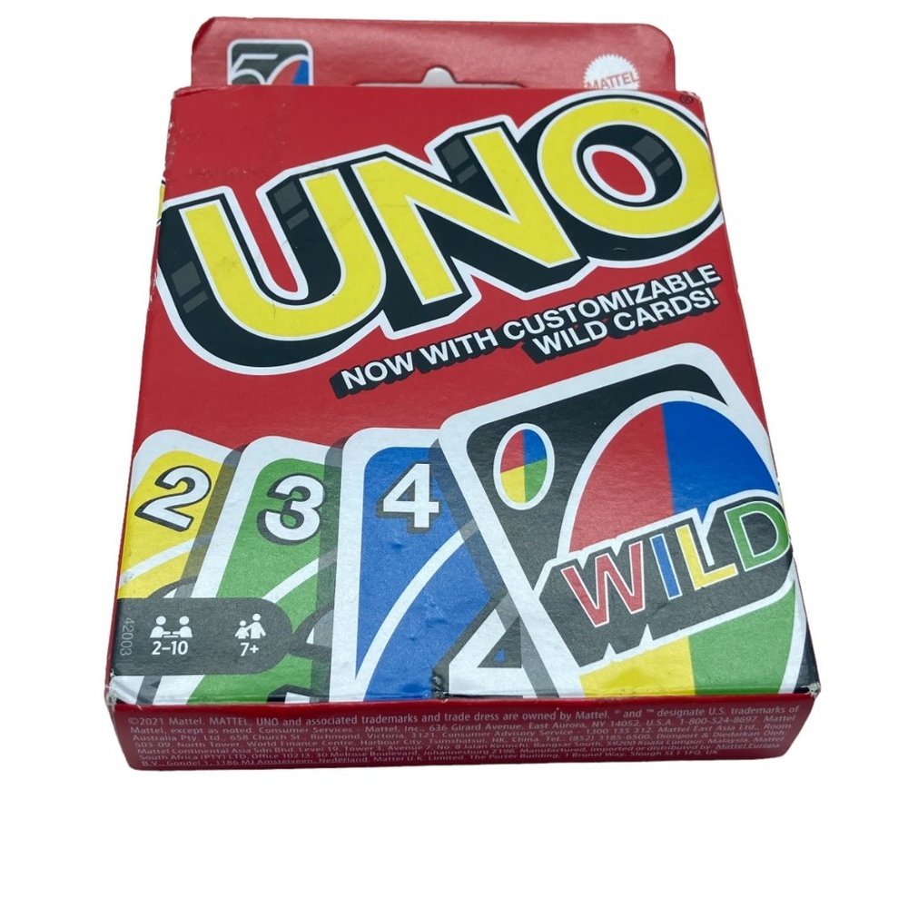 NEW Mattel Games Customizable Wild Cards Uno Deck of Cards Card Game NIB